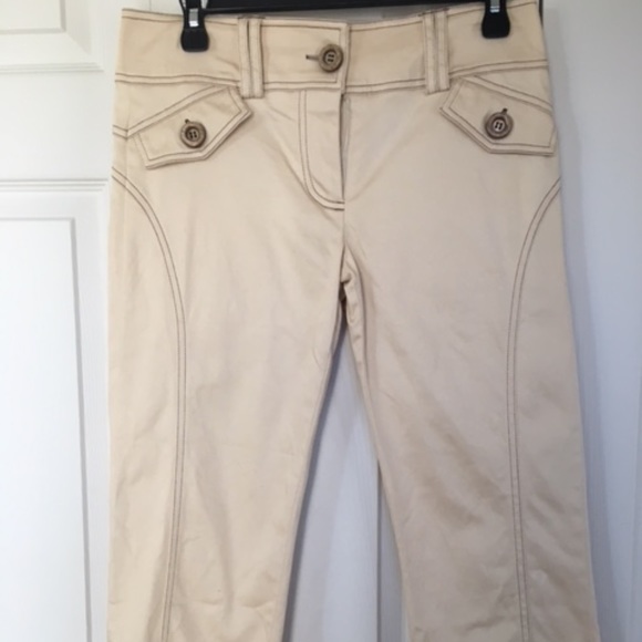 Cache Luxe Tan Crop Pants - Size 6 - Picture 1 of 5